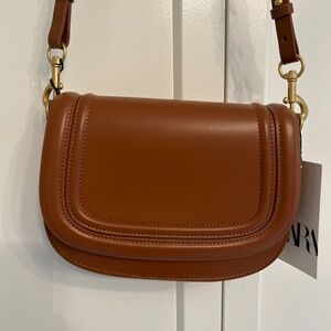 Zara brown saddle Handbag